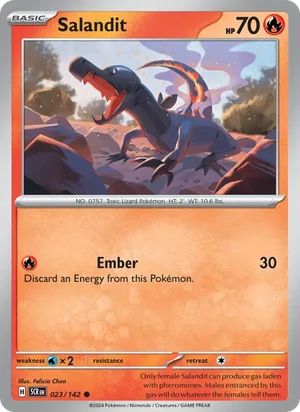 Salandit Stellar Crown Pokémon TCG Common 023