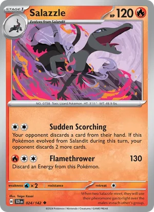 Salazzle Stellar Crown Pokémon TCG Uncommon 024