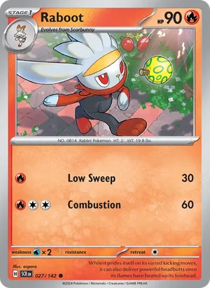 Raboot Stellar Crown Pokémon TCG Common 027