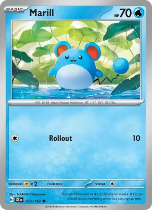 Marill Stellar Crown Pokémon TCG Common 033