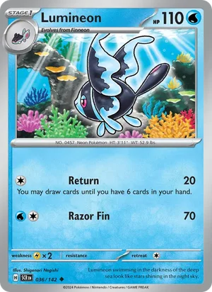 Lumineon Stellar Crown Pokémon TCG Uncommon 036