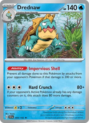 Drednaw Stellar Crown Pokémon TCG Rare 044