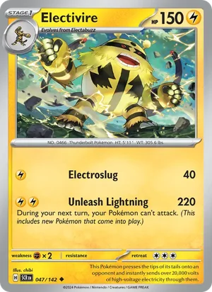 Electivire Stellar Crown Pokémon TCG Uncommon 047
