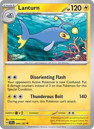 Lanturn Stellar Crown Pokémon TCG Uncommon 049