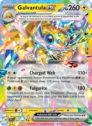 Galvantula ex Stellar Crown Pokémon TCG Double Rare 051