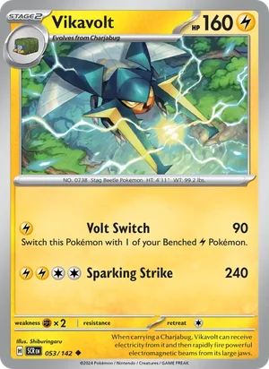 Vikavolt Stellar Crown Pokémon TCG Uncommon 053