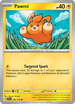 Pawmi Stellar Crown Pokémon TCG Common 056