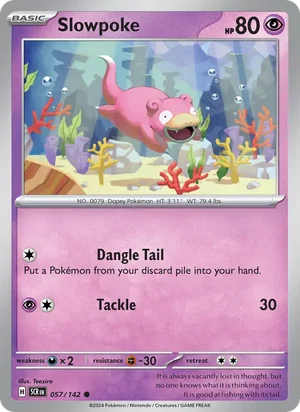 Slowpoke Stellar Crown Pokémon TCG Common 057