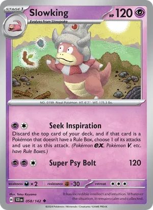 Slowking Stellar Crown Pokémon TCG Uncommon 058