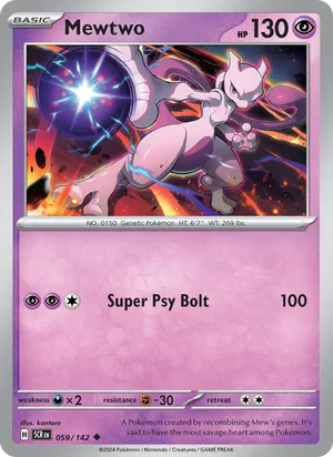 Mewtwo Stellar Crown Pokémon TCG Uncommon 059