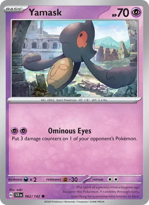 Yamask Stellar Crown Pokémon TCG Common 062