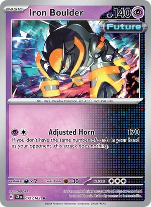 Iron Boulder Stellar Crown Pokémon TCG Rare 071