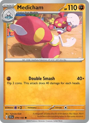 Medicham Stellar Crown Pokémon TCG Common 079