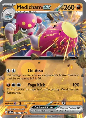 Medicham ex Stellar Crown Pokémon TCG Double Rare 080