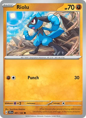 Riolu Stellar Crown Pokémon TCG Common 081