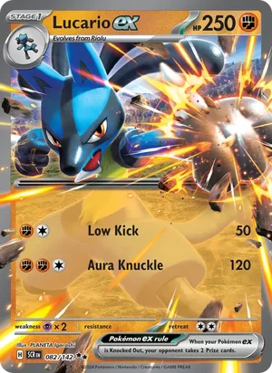 Lucario ex Stellar Crown Pokémon TCG Double Rare 082