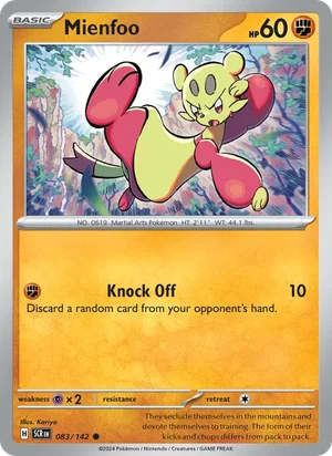 Mienfoo Stellar Crown Pokémon TCG Common 083