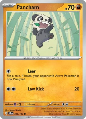 Pancham Stellar Crown Pokémon TCG Common 085