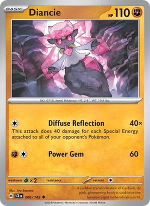 Diancie Stellar Crown Pokémon TCG Uncommon 086