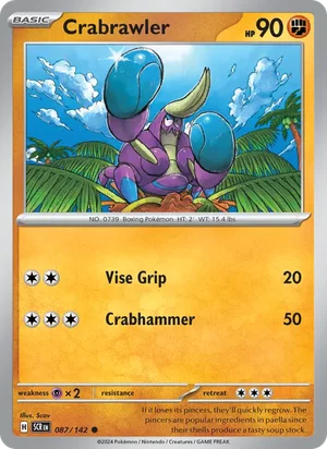 Crabrawler Stellar Crown Pokémon TCG Common 087