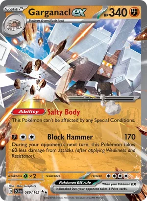 Garganacl ex Stellar Crown Pokémon TCG Double Rare 089