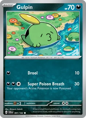 Gulpin Stellar Crown Pokémon TCG Common 091