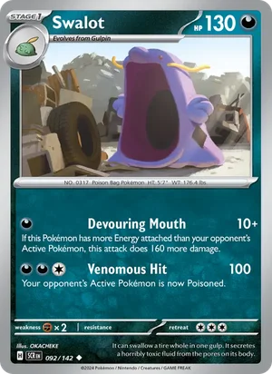 Swalot Stellar Crown Pokémon TCG Uncommon 092