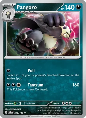 Pangoro Stellar Crown Pokémon TCG Uncommon 093