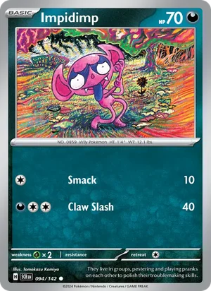 Impidimp Stellar Crown Pokémon TCG Common 094