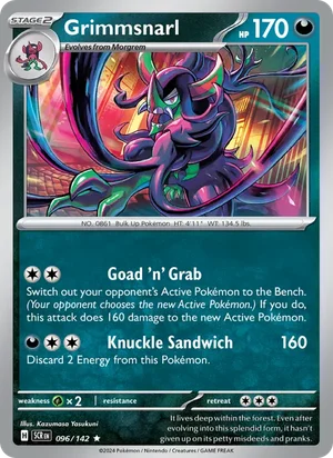 Grimmsnarl Stellar Crown Pokémon TCG Rare 096
