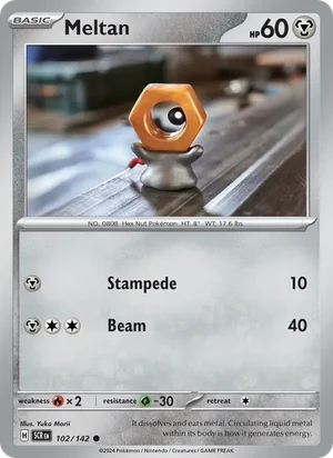 Meltan Stellar Crown Pokémon TCG Common 102