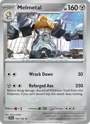Melmetal Stellar Crown Pokémon TCG Rare 104