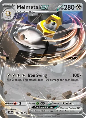 Melmetal ex Stellar Crown Pokémon TCG Double Rare 105