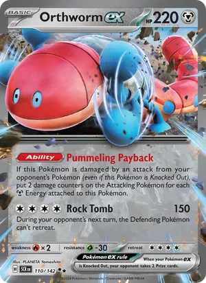 Orthworm ex Stellar Crown Pokémon TCG Double Rare 110
