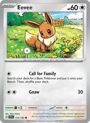 Eevee Stellar Crown Pokémon TCG Common 113