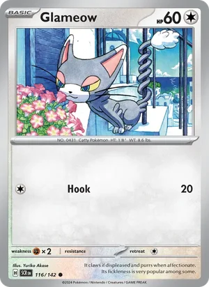 Glameow Stellar Crown Pokémon TCG Common 116