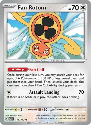 Fan Rotom Stellar Crown Pokémon TCG Common 118
