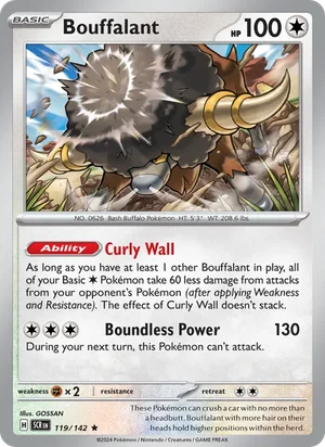 Bouffalant Stellar Crown Pokémon TCG Rare 119