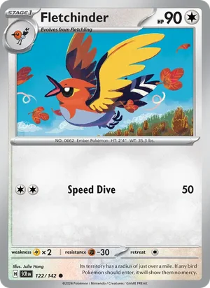 Fletchinder Stellar Crown Pokémon TCG Common 122