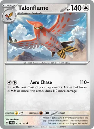 Talonflame Stellar Crown Pokémon TCG Uncommon 123
