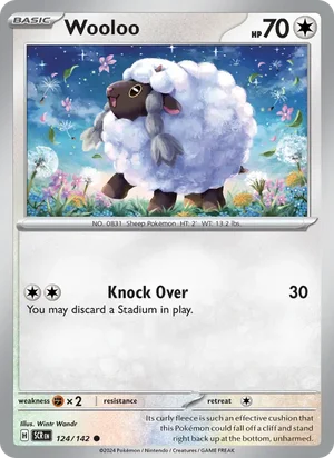 Wooloo Stellar Crown Pokémon TCG Common 124
