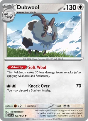 Dubwool Stellar Crown Pokémon TCG Uncommon 125
