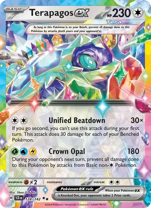 Terapagos ex Stellar Crown Pokémon TCG Double Rare 128