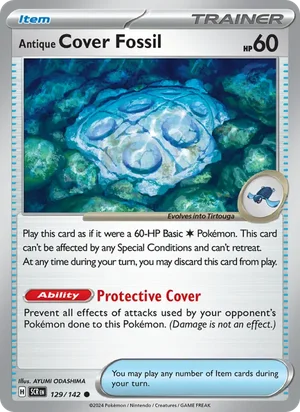 Antique Cover Fossil Stellar Crown Pokémon TCG Common 129