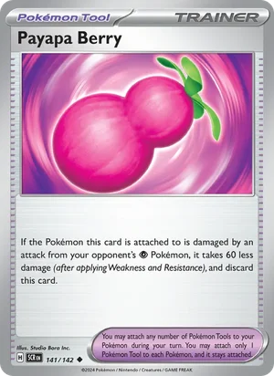 Payapa Berry Stellar Crown Pokémon TCG Uncommon 141