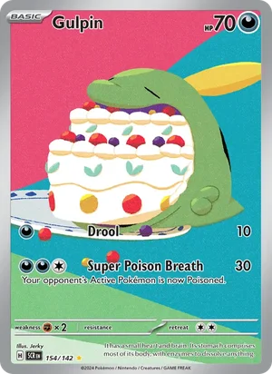 Gulpin Stellar Crown Pokémon TCG Illustration Rare 154
