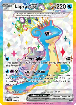 Lapras ex Stellar Crown Pokémon TCG Ultra Rare 158