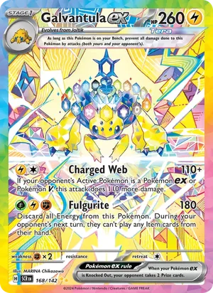 Galvantula ex Stellar Crown Pokémon TCG Special Illustration Rare 168