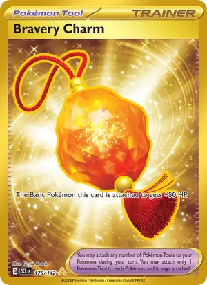 Bravery Charm Stellar Crown Pokémon TCG Hyper Rare 175
