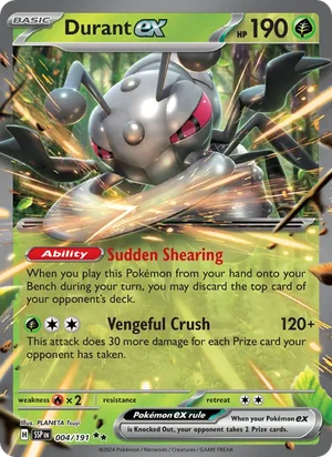 Durant ex 004/191 Double Rare, Surging Sparks Pokémon TCG card